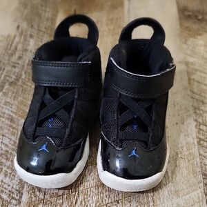 Jordan Blue and Black High-Top Sneakers with Velcro Strap